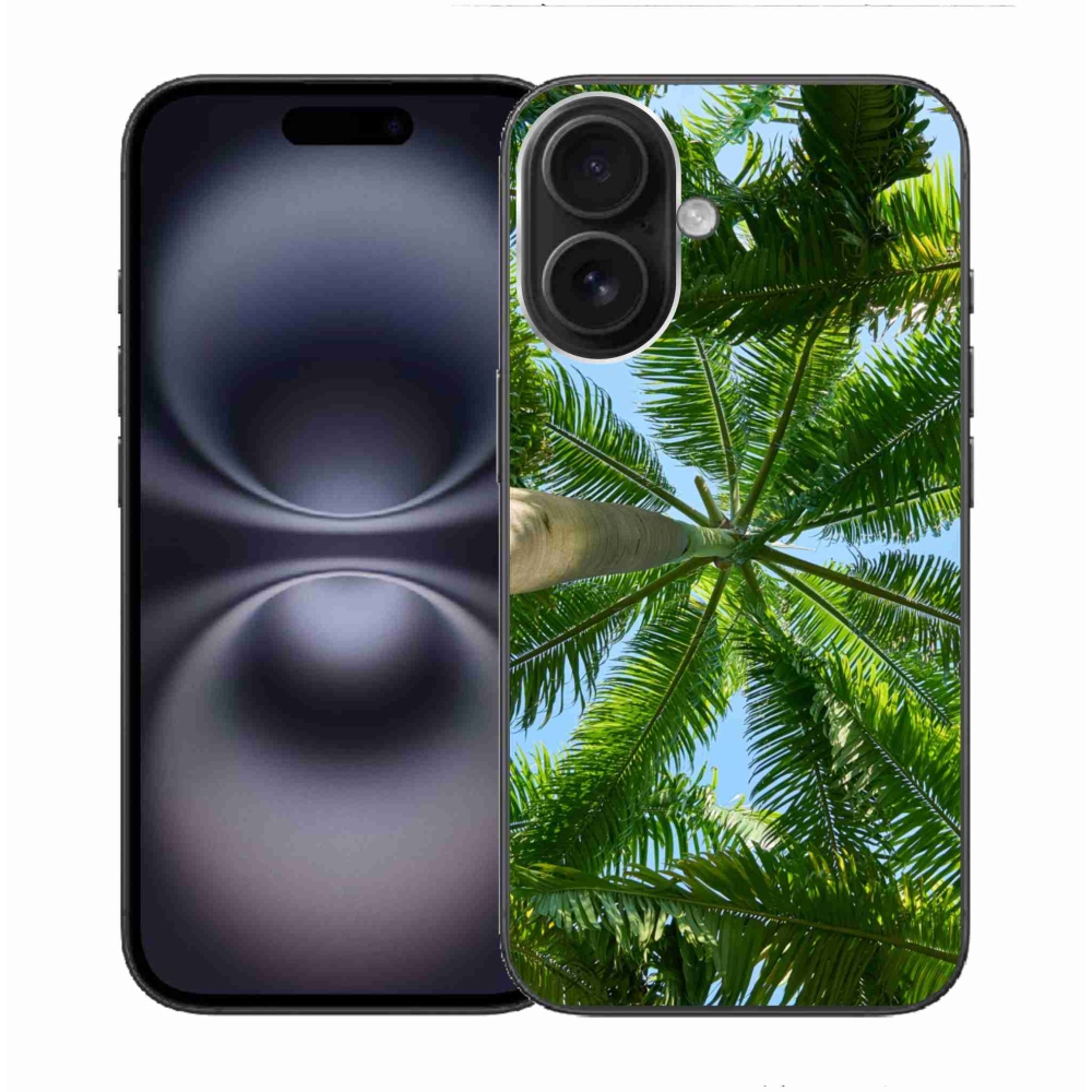Gelový kryt mmCase na iPhone 16 - palmy