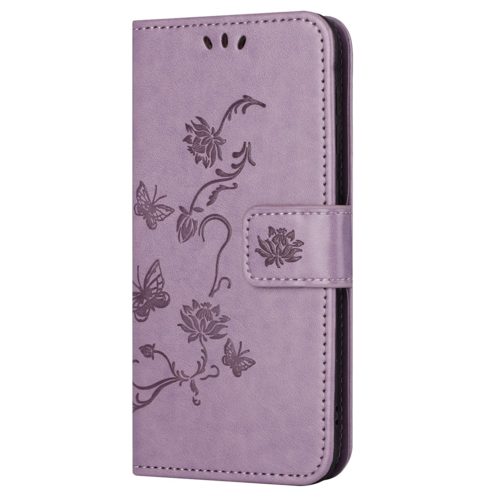 Flower knížkové pouzdro na Honor 200 Lite 5G - světlefialové