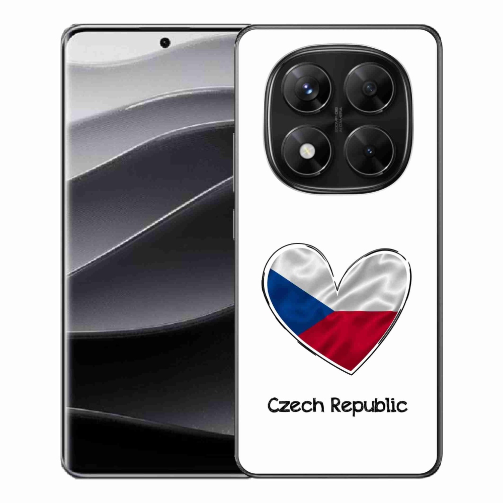 Gelový kryt mmCase na Xiaomi Redmi Note 14 Pro 5G/Poco X7 5G - vlajka srdce bílé pozadí