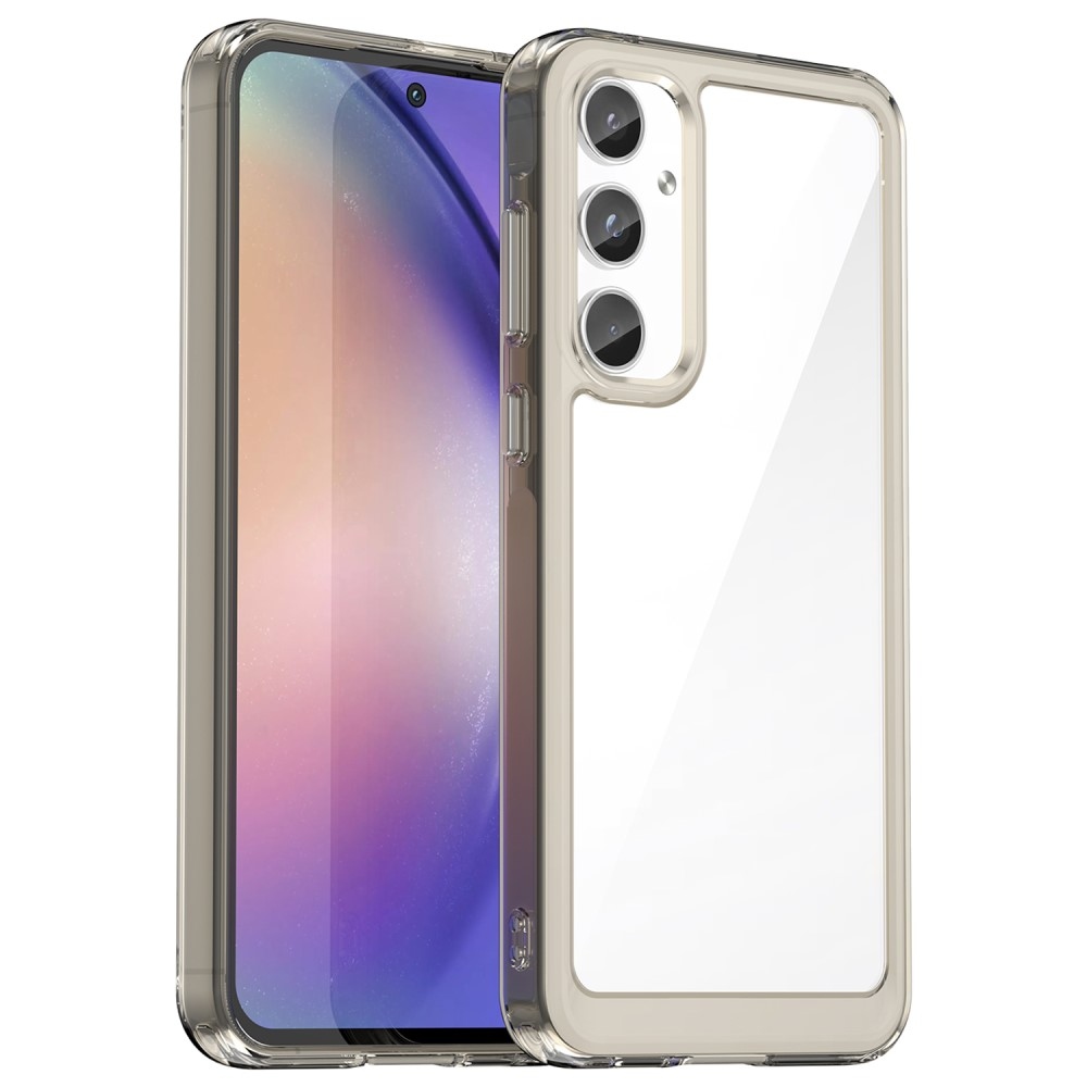 Gelový obal s pevnými zády na Samsung Galaxy A55 5G - šedý