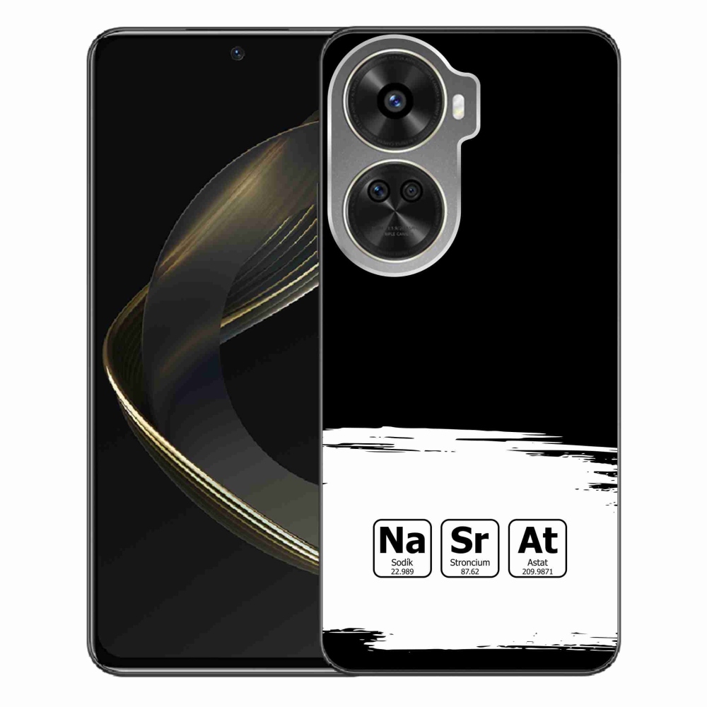 Gelový kryt mmCase na Huawei Nova 12 SE - chemické prvky bíločerné pozadí