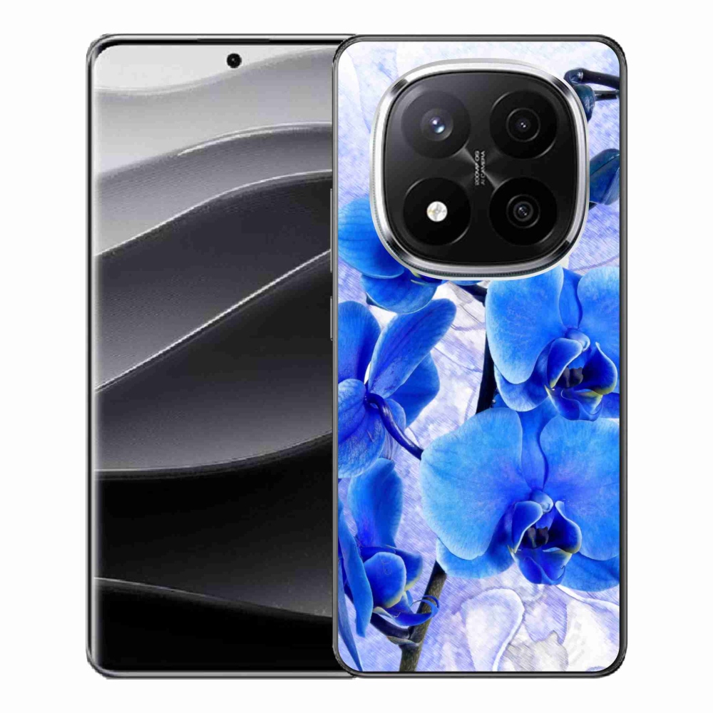Gelový kryt mmCase na Xiaomi Redmi Note 14 Pro+ 5G - modré květy