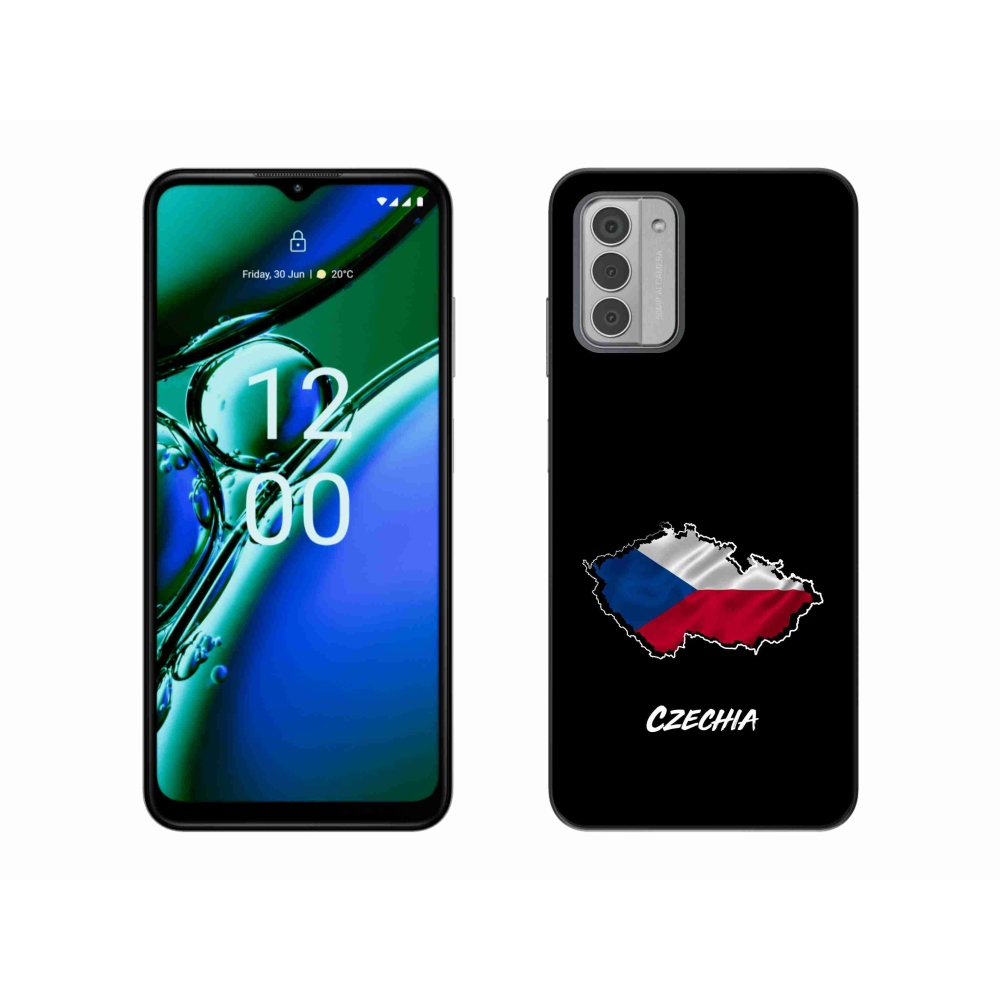 Gelový kryt mmCase na Nokia G42 - Czechia černé pozadí