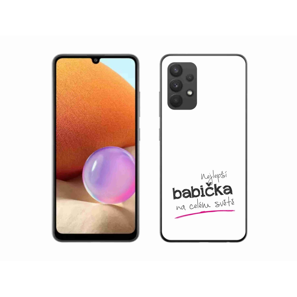 Gelový kryt mmCase na Samsung Galaxy A32 4G - nejlepší babička 4 bílé pozadí