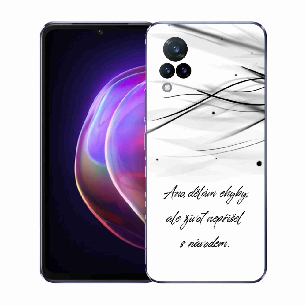Gelový kryt mmCase na Vivo V21 4G/5G - citát bílé pozadí