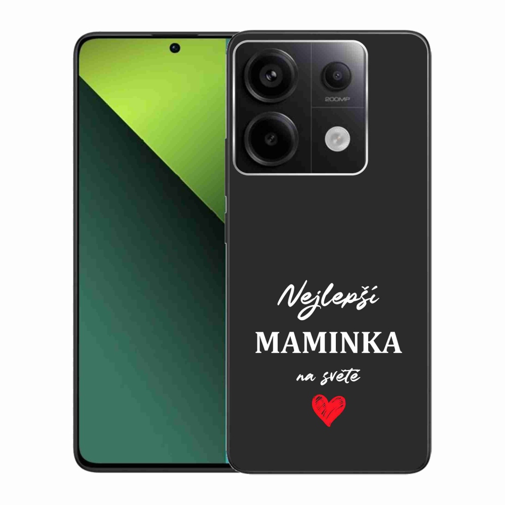 Gelový kryt mmCase na Xiaomi Redmi Note 13 Pro 5G/Poco X6 5G - nejlepší maminka 1 černé pozadí