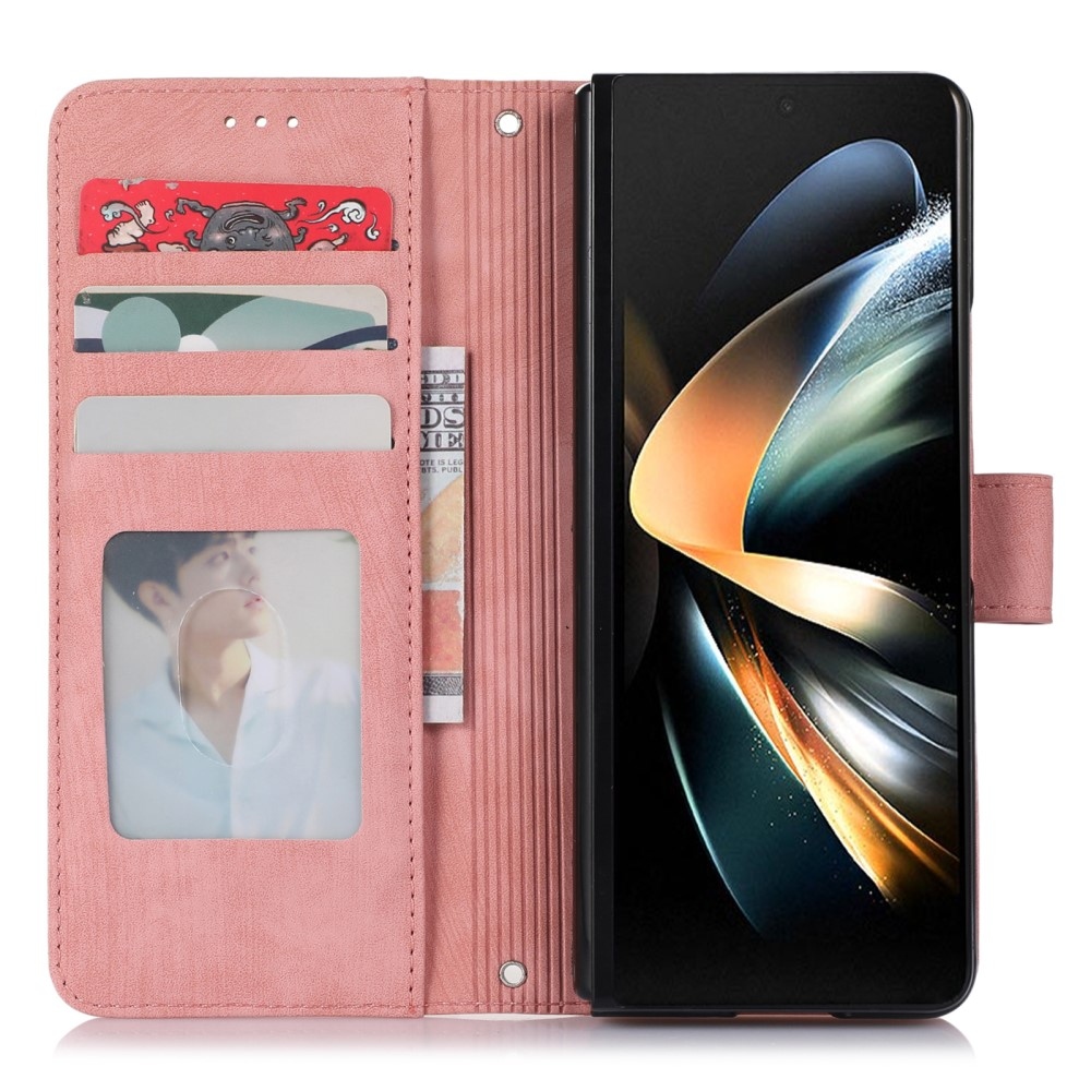 Wallet knížkové pouzdro na Samsung Galaxy Z Fold5 5G - růžovozlaté
