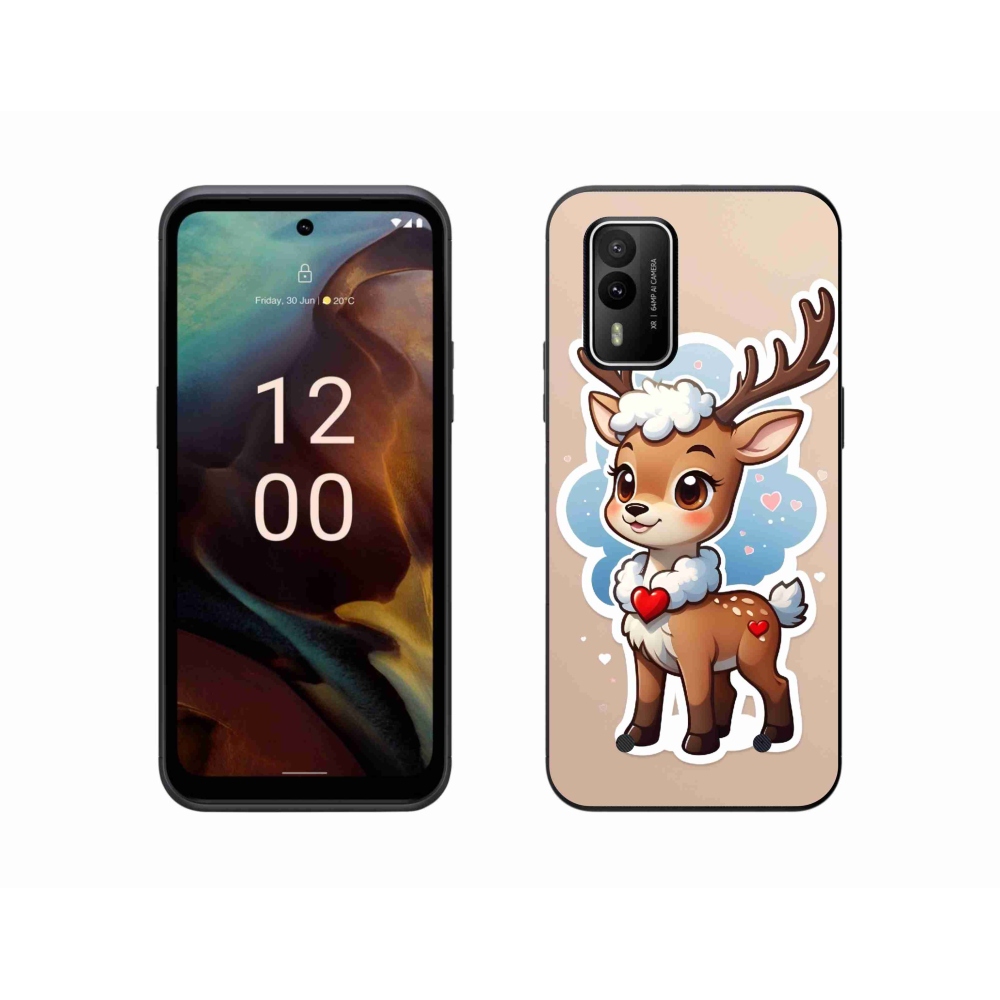Gelový kryt mmCase na Nokia XR21 - kreslený sob