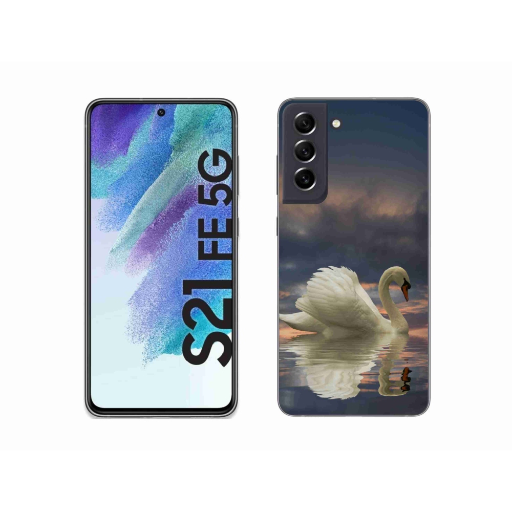 Gelový kryt mmCase na Samsung Galaxy S21 FE 5G - labuť