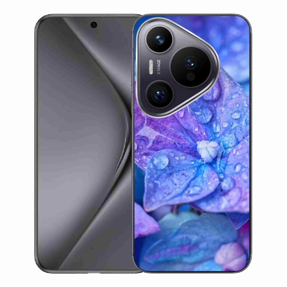 Gelový kryt mmCase na Huawei Pura 70 Pro - fialový květ