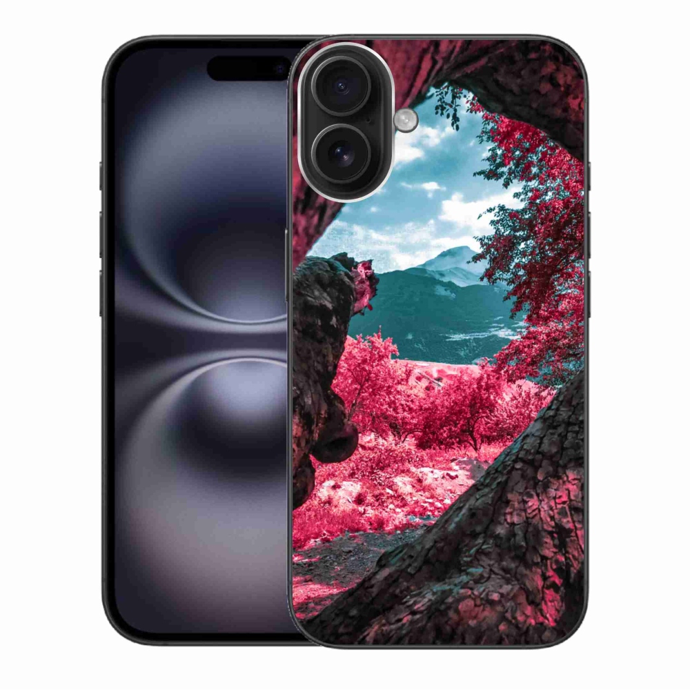 Gelový kryt mmCase na iPhone 16 Plus - výhled na hory