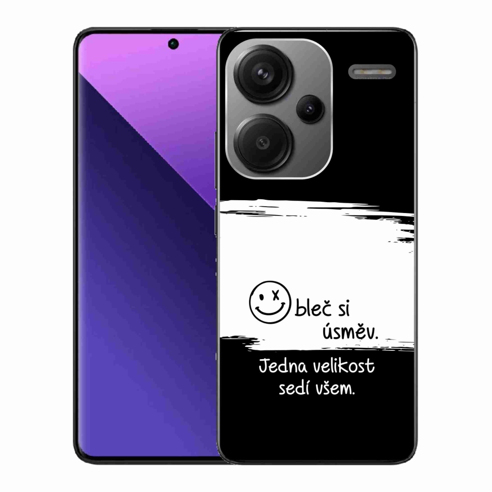 Gelový kryt mmCase na Xiaomi Redmi Note 13 Pro+ 5G - vtipný text 8 bíločerné pozadí