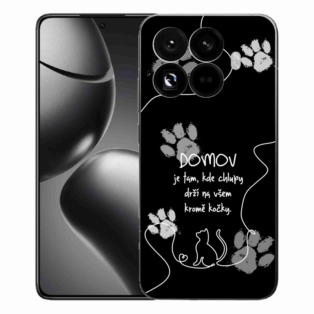 Gelový kryt mmCase na Xiaomi 15T Pro - kočičí motiv černé pozadí