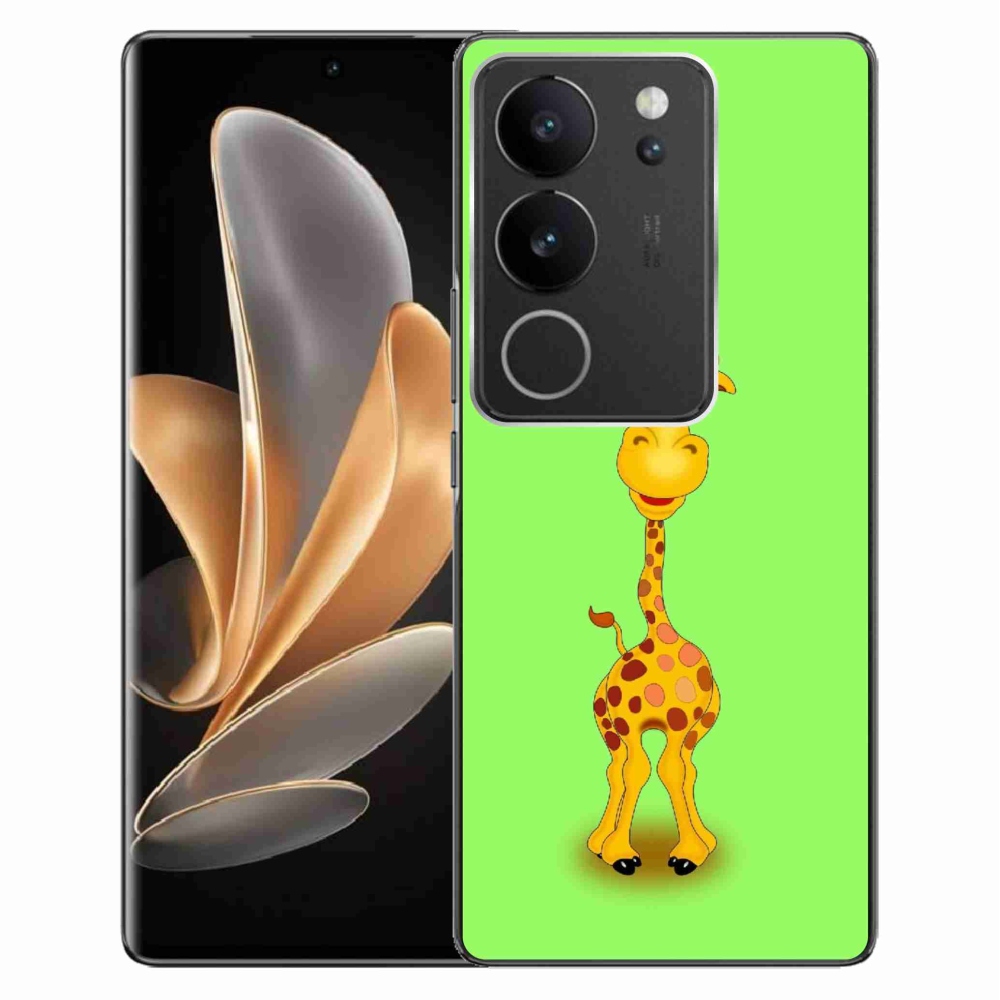 Gelový kryt mmCase na Vivo V29 5G - kreslená žirafa