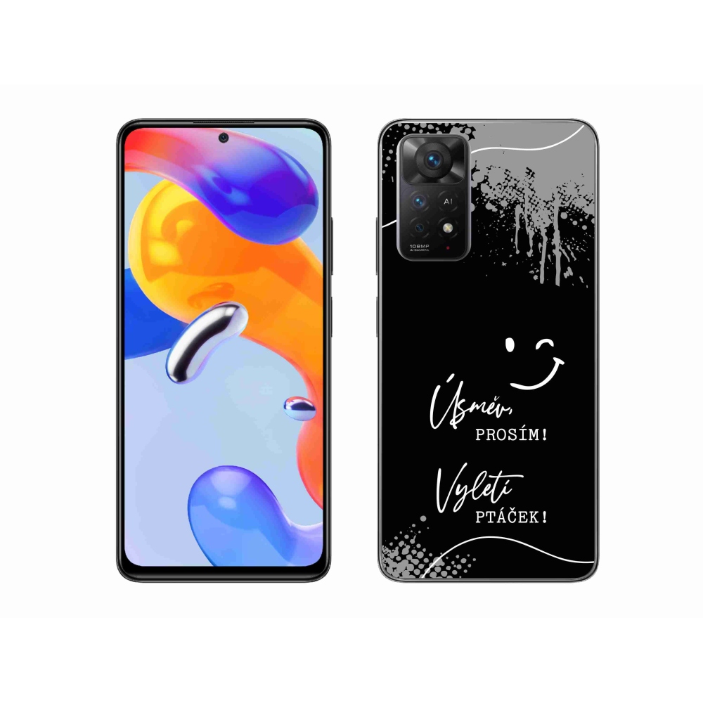 Gelový kryt mmCase na Xiaomi Redmi Note 11 Pro 4G/5G - vtipný text 4 černé pozadí