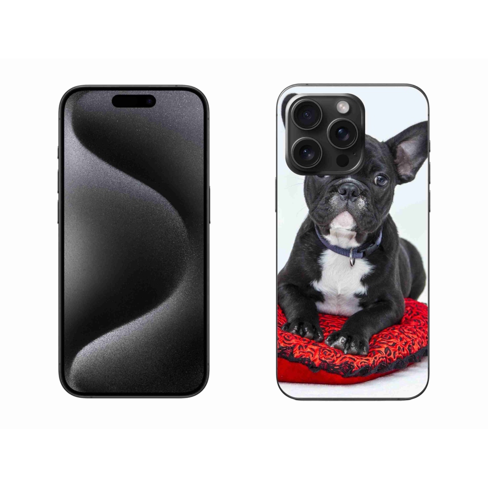 Gelový obal mmCase na iPhone 15 Pro Max - buldok