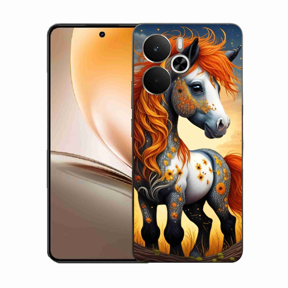Gelový kryt mmCase na Realme 14 5G - barevný poník