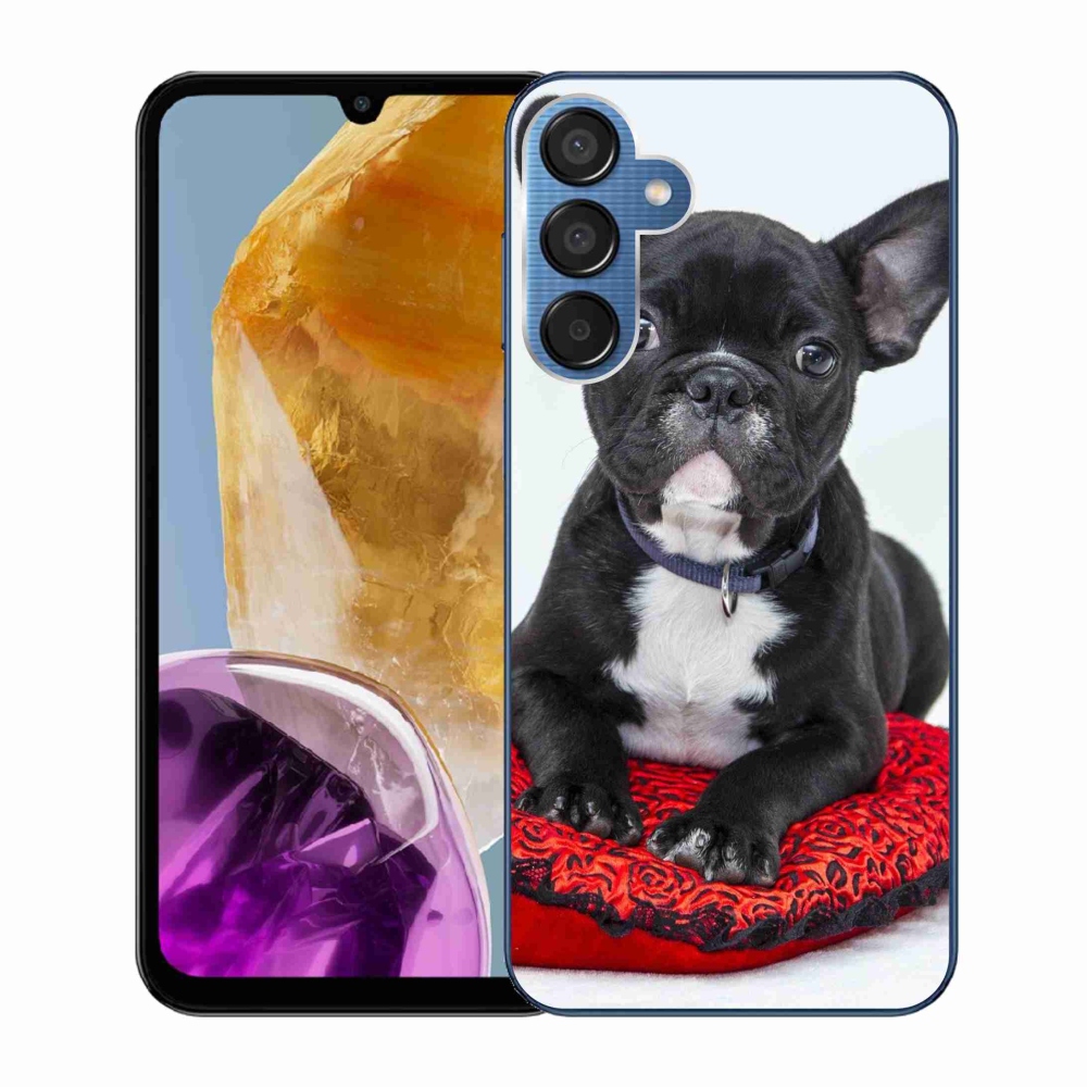 Gelový obal mmCase na Samsung Galaxy M15 5G - buldok