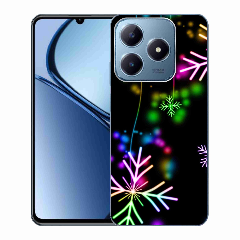 Gelový kryt mmCase na Realme C63 - barevné vločky