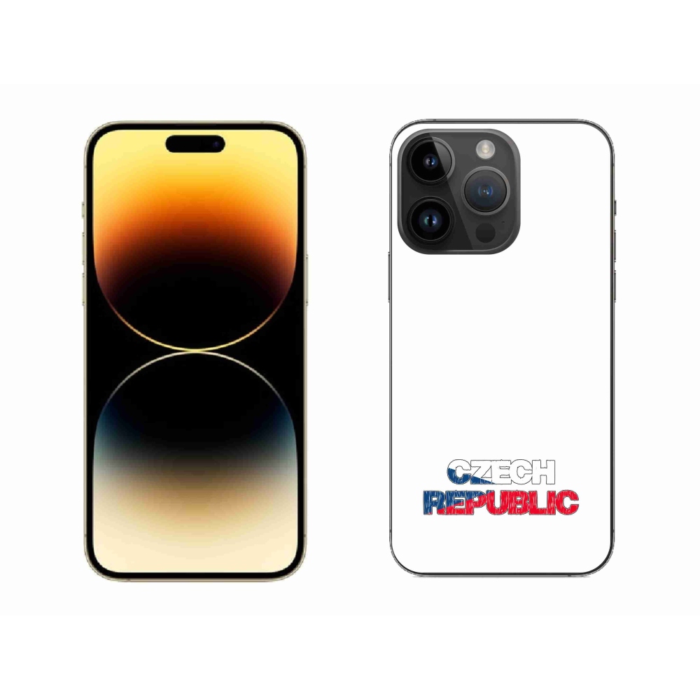 Gelový kryt mmCase na iPhone 14 Pro Max 6.7 - Czech Republic bílé pozadí