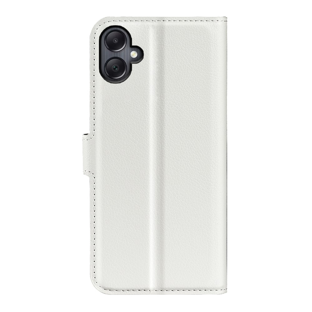 Litchi knížkové pouzdro na Samsung Galaxy A06 4G - bílé