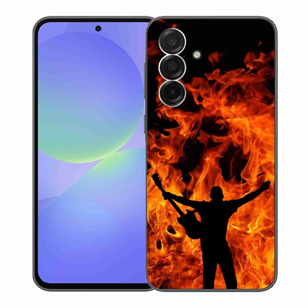 Gelový kryt mmCase na Samsung Galaxy A36 5G - muzikant a oheň