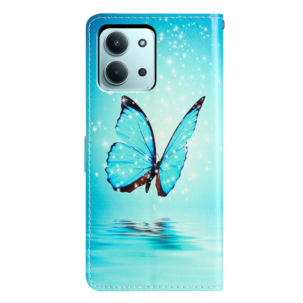 Unique knížkové pouzdro na Xiaomi Redmi 15C 4G/5G (173mm) - modrý motýl