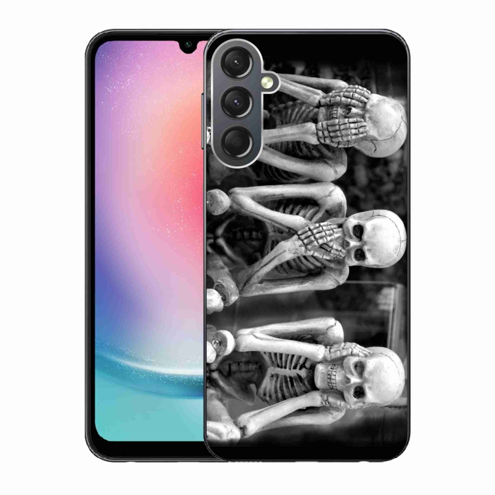 Gelový kryt mmCase na Samsung Galaxy A24 - kostlivci
