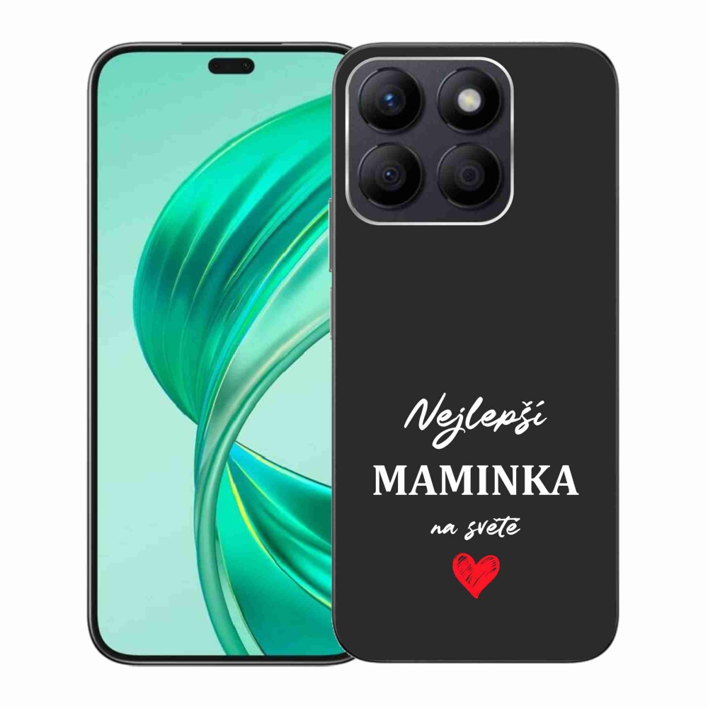 Gelový kryt mmCase na Honor X8b - nejlepší maminka 1 černé pozadí