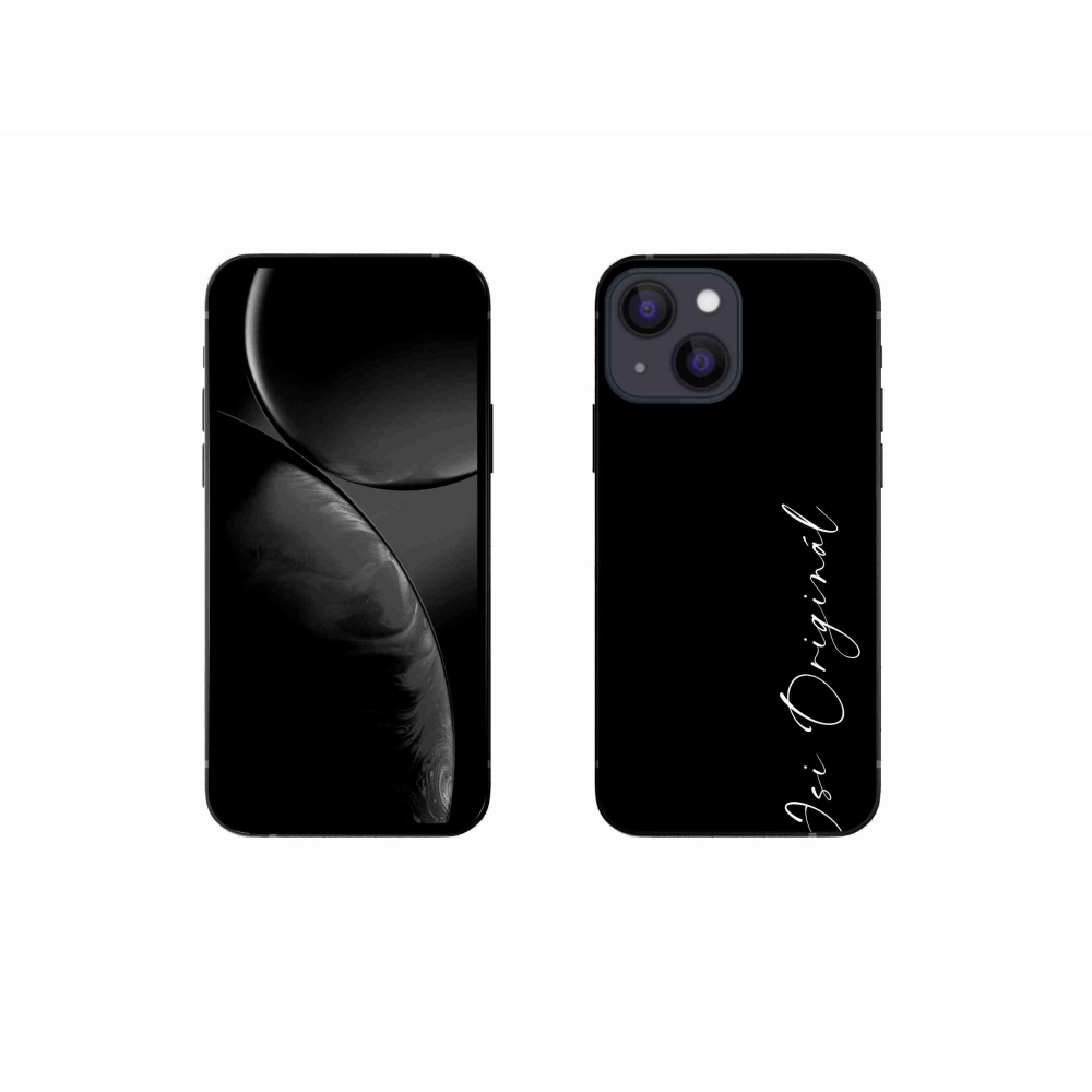 Gelový kryt mmCase na iPhone 13 mini 5.4 - jsi originál černé pozadí
