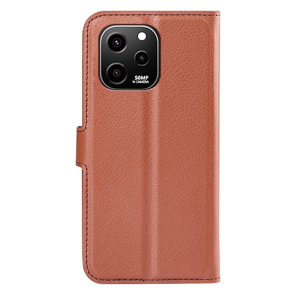 Litchi knížkové pouzdro na Huawei Nova Y61 - hnědé