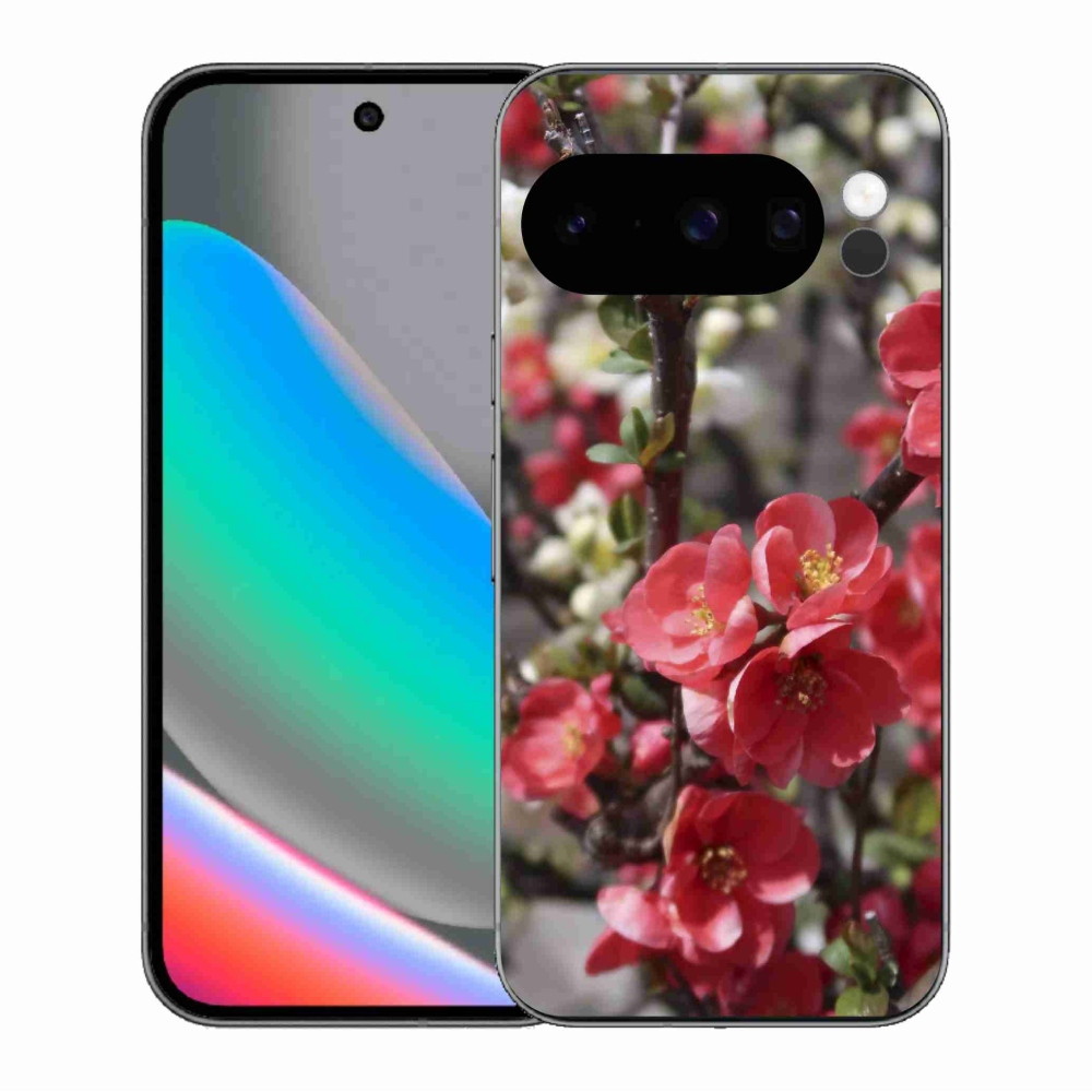 Gelový kryt mmCase na Google Pixel 10 Pro - červené květy