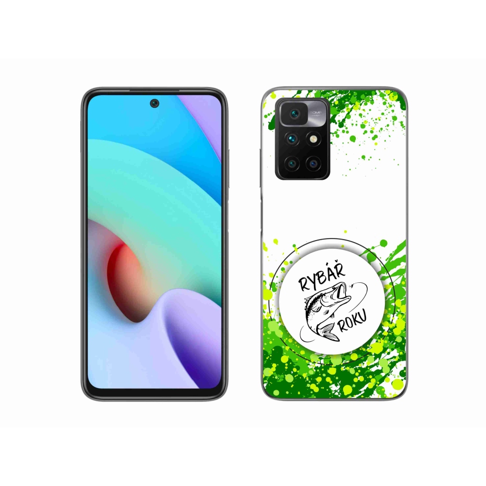 Gelový kryt mmCase na Xiaomi Redmi 10/Redmi 10 (2022) - rybář roku bílé pozadí