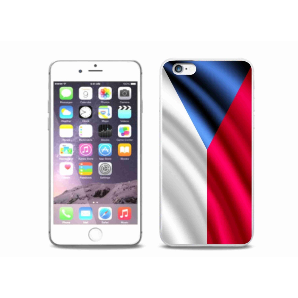 Gelový kryt mmCase na mobil iPhone 6/6S Plus - česká vlajka