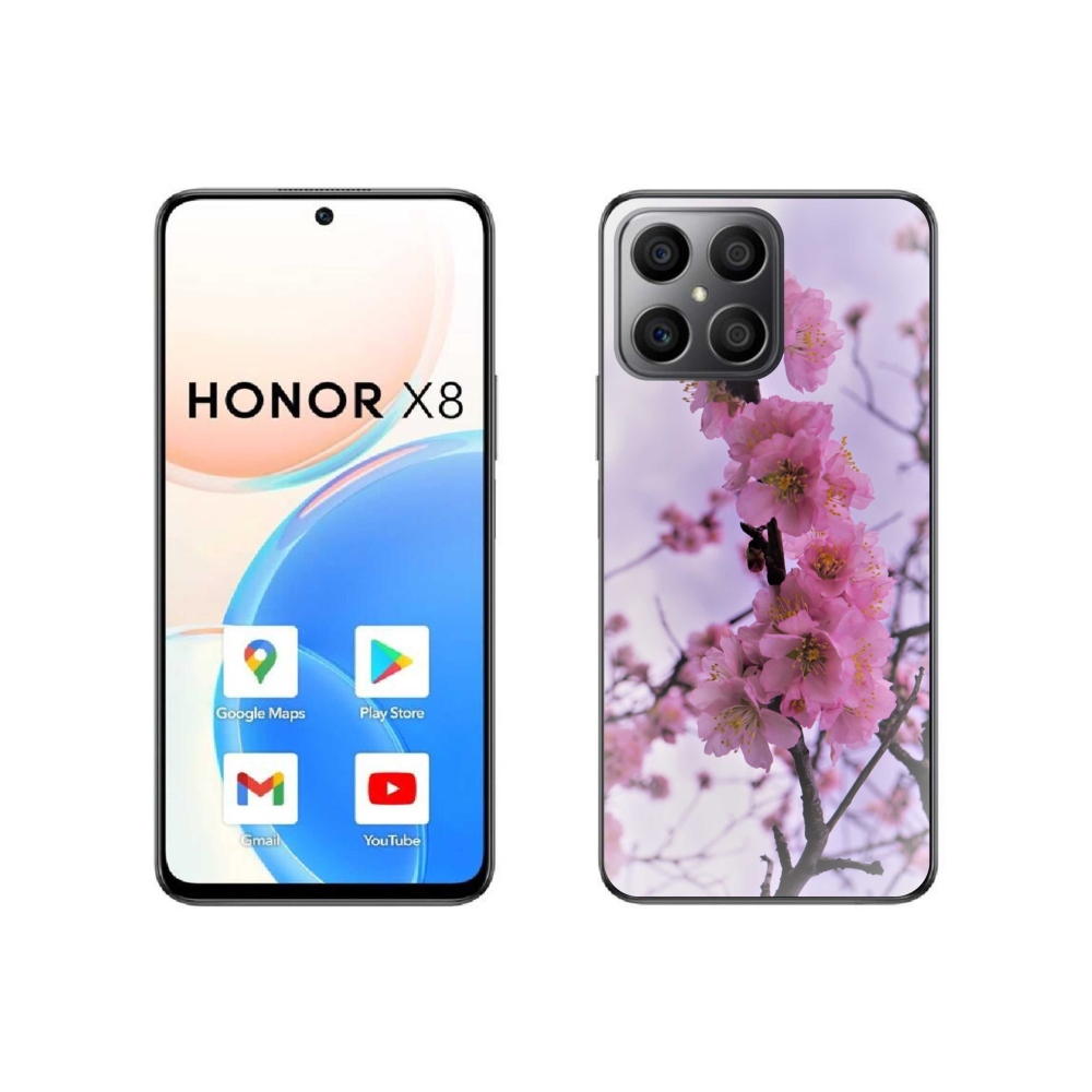 Gelový kryt mmCase na Honor X8 4G - květiny 7