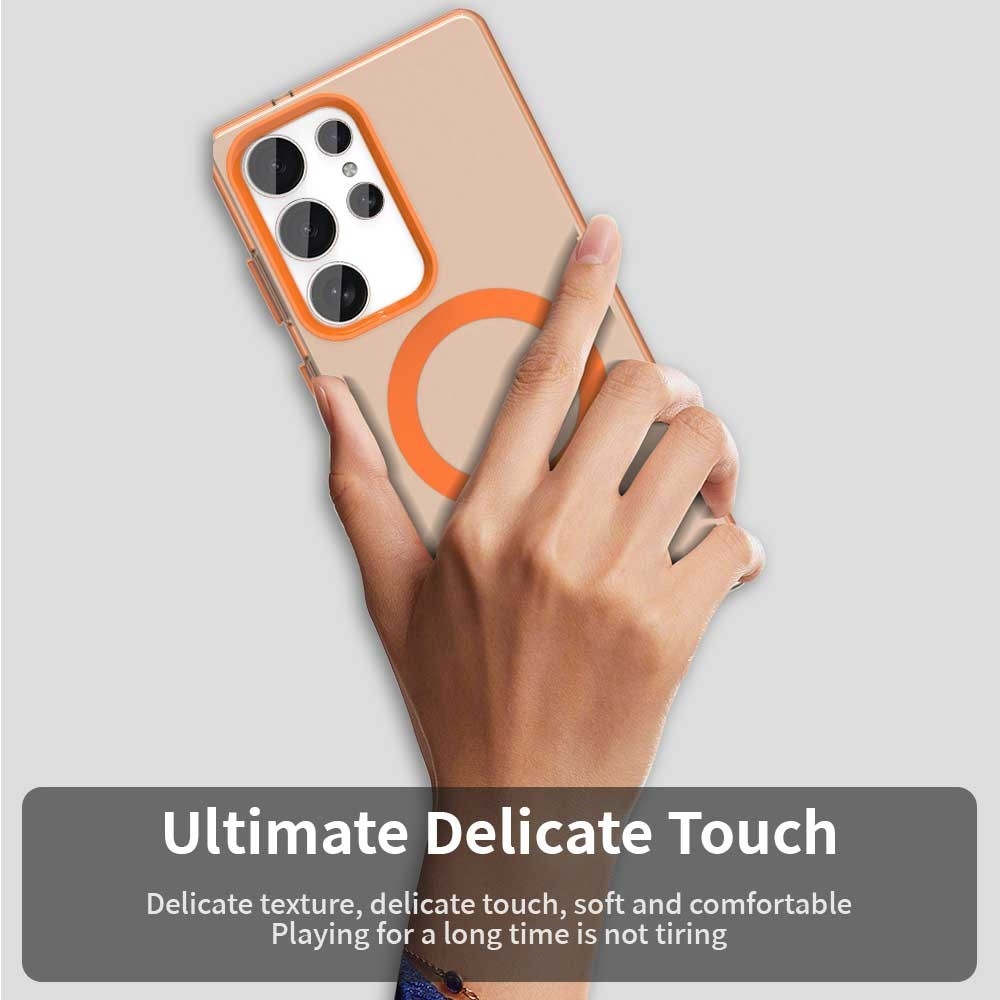 Candy gelový obal s MagSafe na Samsung Galaxy S25 Ultra - oranžový