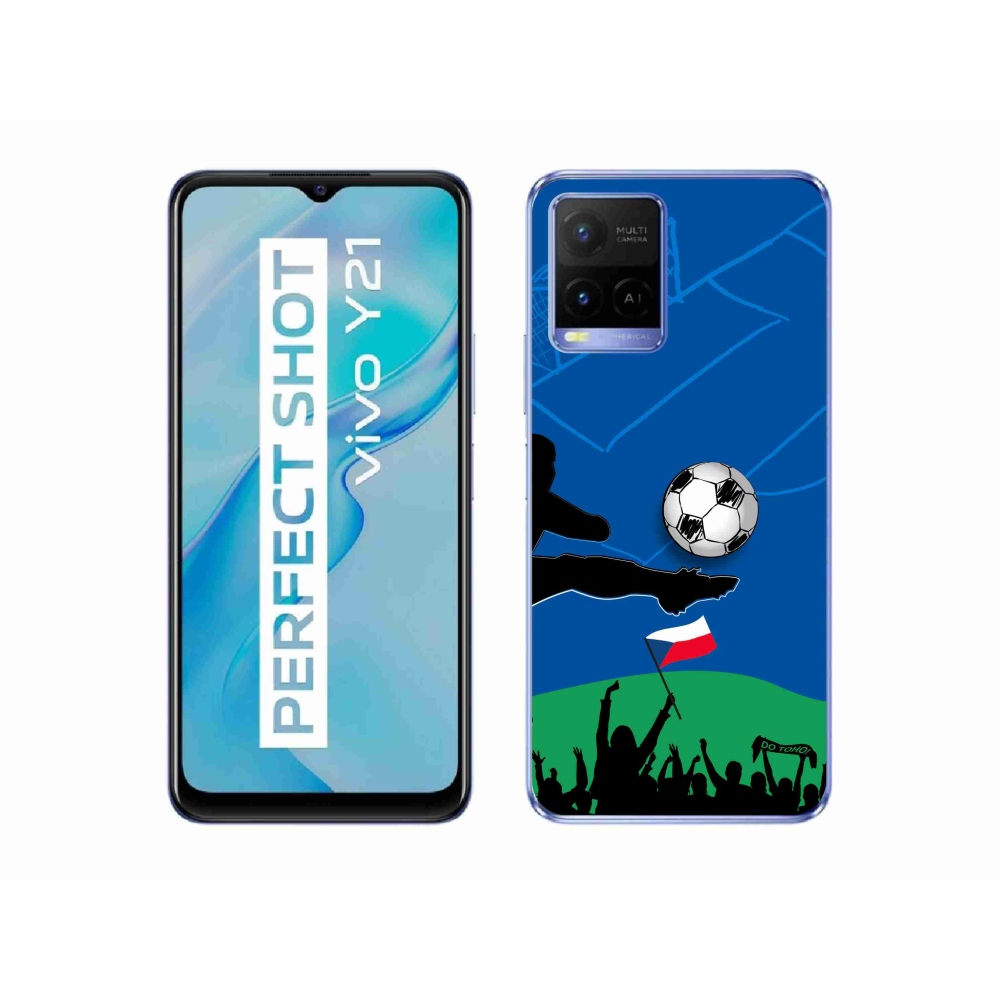 Gelový kryt mmCase na Vivo Y21/Y21s/Y33s - fanoušci fotbalu
