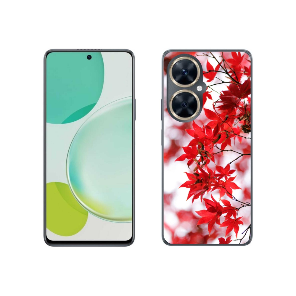 Gelový kryt mmCase na Huawei Nova 11i - červené listy