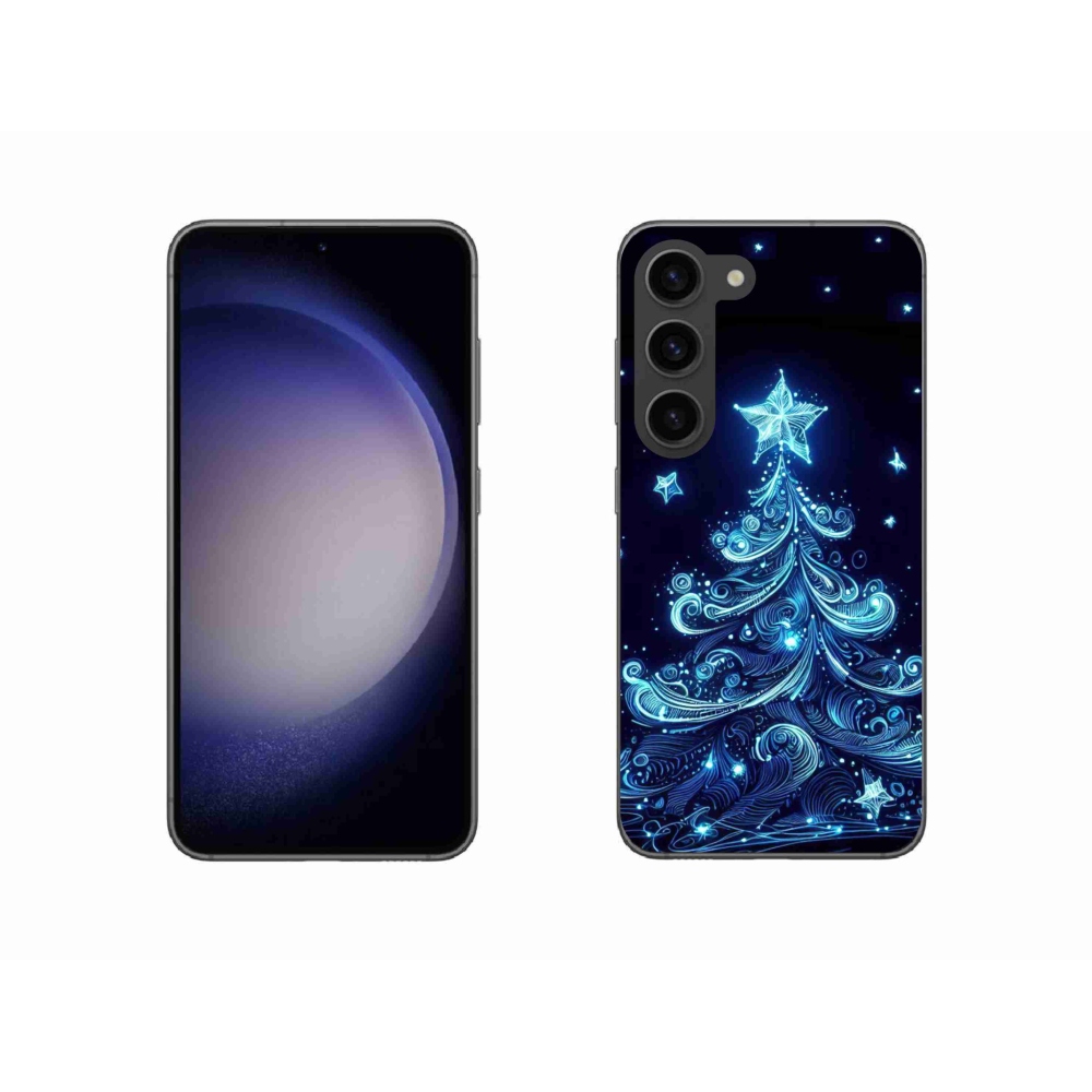 Gelový kryt mmCase na Samsung Galaxy S23 5G - neonový vánoční stromek 4