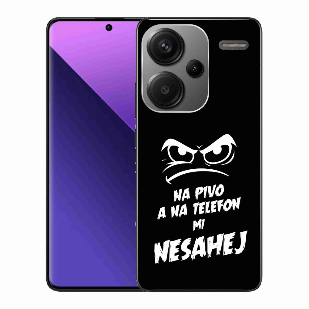 Gelový kryt mmCase na Xiaomi Redmi Note 13 Pro+ 5G - pivní motiv 2 černé pozadí