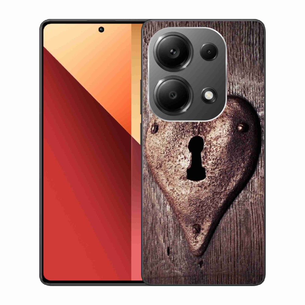 Gelový kryt mmCase na Xiaomi Redmi Note 13 Pro 4G/Poco M6 Pro - zámek ve tvaru srdce