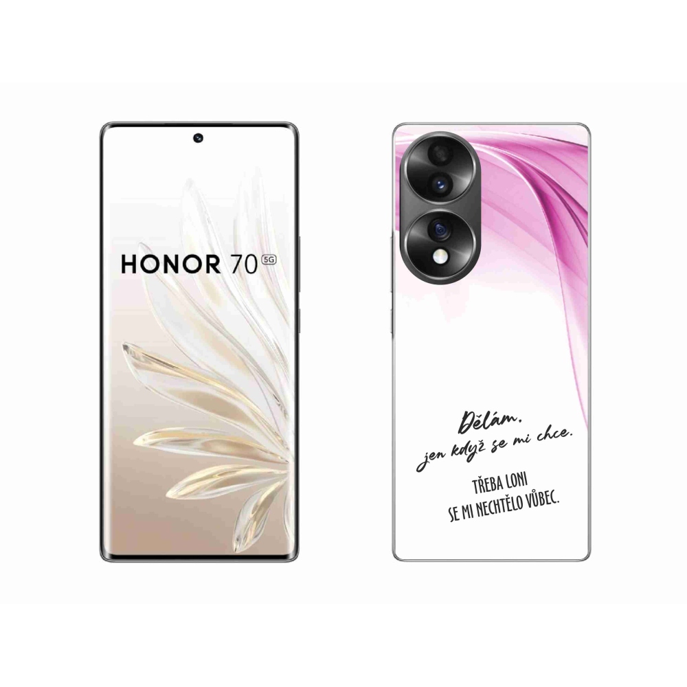Gelový kryt mmCase na Honor 70 - vtipný text 12 bílé pozadí