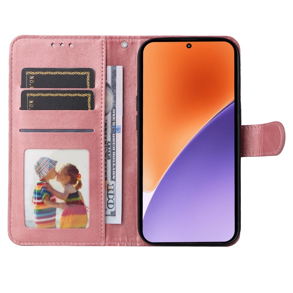Clots knížkové pouzdro na Xiaomi 15 - růžové