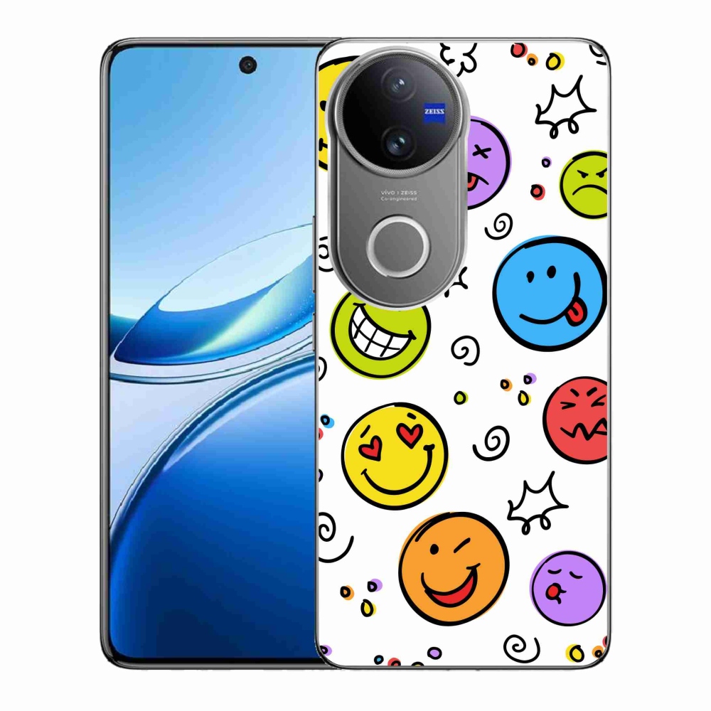 Gelový kryt mmCase na Vivo V50 5G - smajlíci