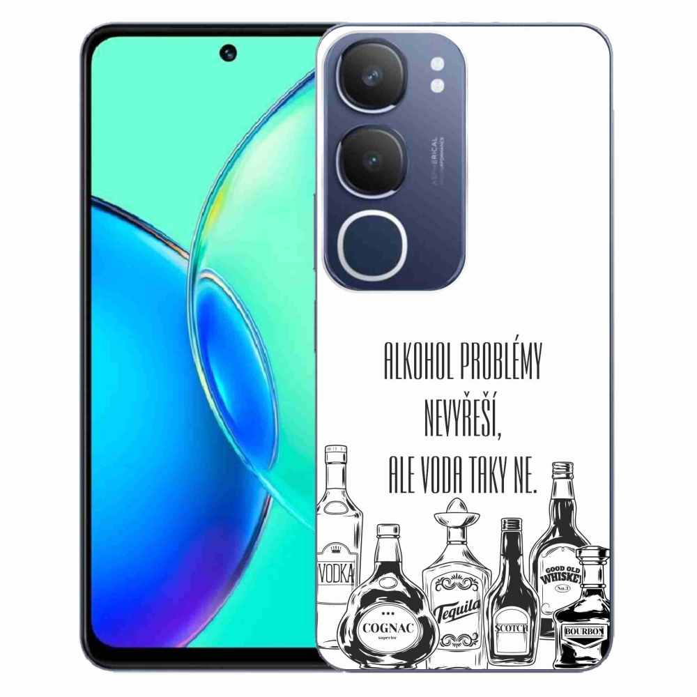 Gelový kryt mmCase na Vivo Y19s - vtipný text bílé pozadí