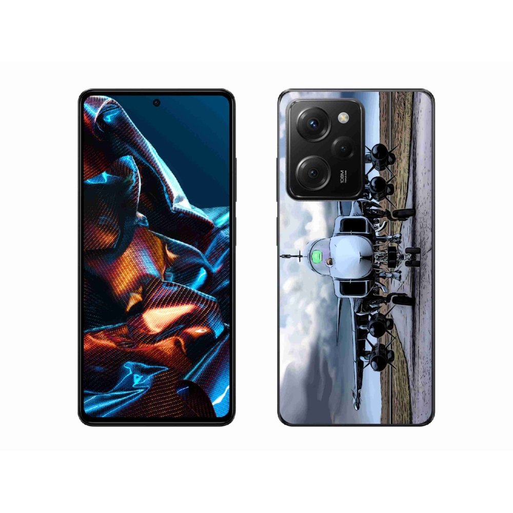 Gelový kryt mmCase na Xiaomi Poco X5 Pro 5G - vojenské letadlo