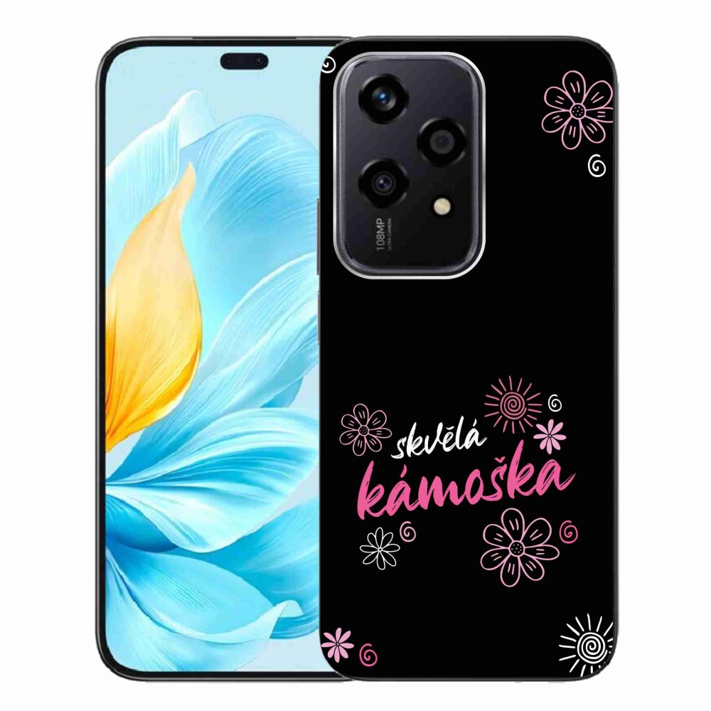 Gelový kryt mmCase na Honor 200 Lite 5G - skvělá kámoška černé pozadí