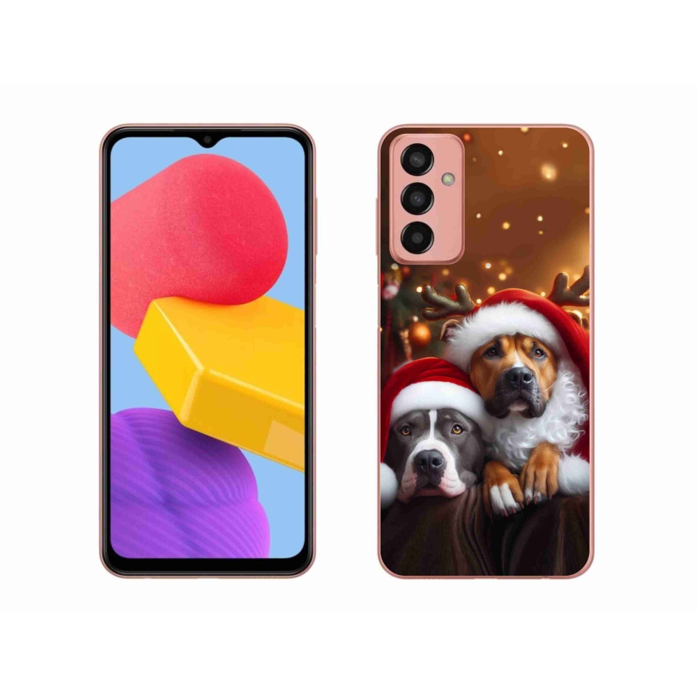 Gelový kryt mmCase na Samsung Galaxy M13 - vánoční psi