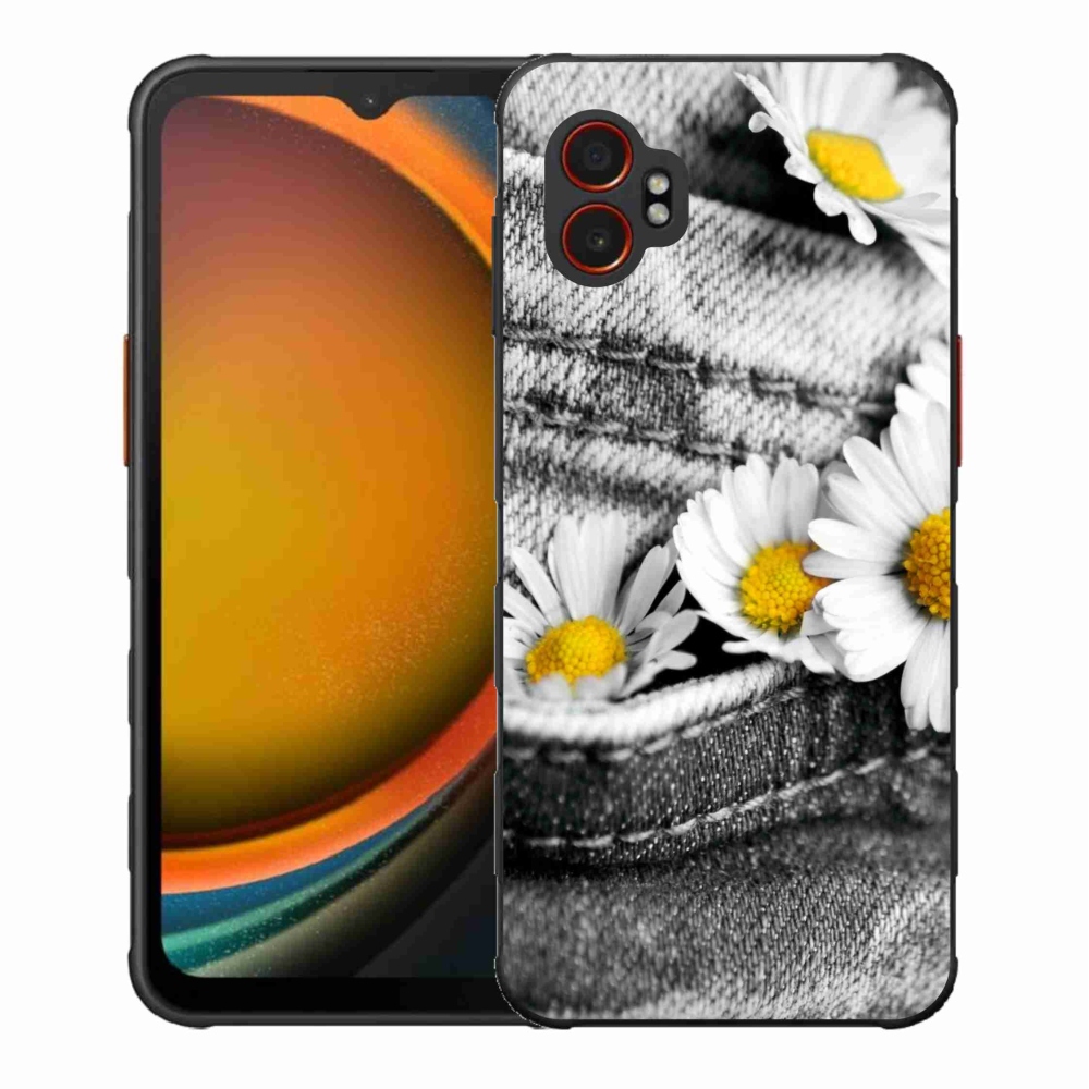 Gelový kryt mmCase na Samsung Galaxy Xcover 7 Pro - kopretiny