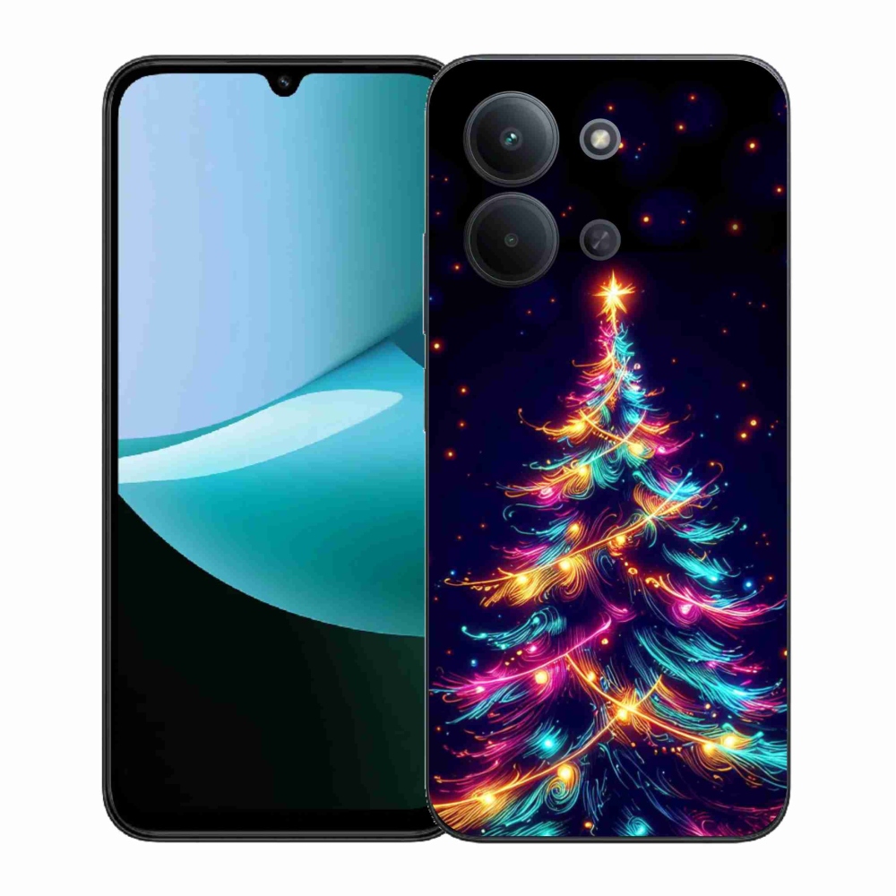 Gelový kryt mmCase na Xiaomi Redmi 15C 4G (171mm)/Poco C85 4G (171mm) - neonový vánoční stromek